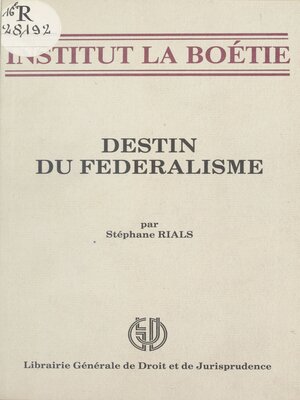 cover image of Destin du fédéralisme